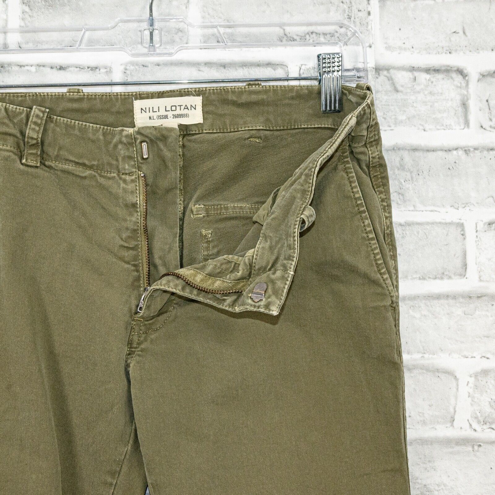 Nili Lotan NILI LOTAN French Military Ankle Zip Pants olive green Size 26" / US 2 / IT 38 - 7 Thumbnail