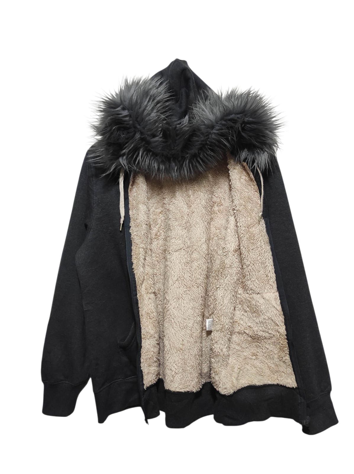 If Six Was Nine Gray Sherpa Zipper Fur Hoodie Heavy LGB style Size US L / EU 52-54 / 3 - 1 Thumbnail