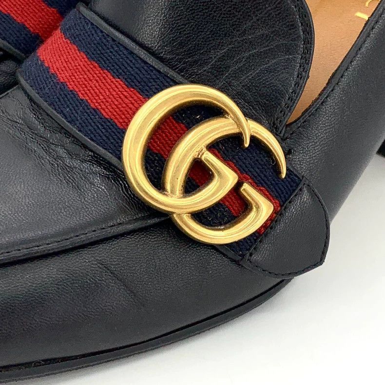 Gucci Gucci Black High Heel Shoes with Pearl Detail-2506 Size US 7 / IT 37 - 6 Thumbnail