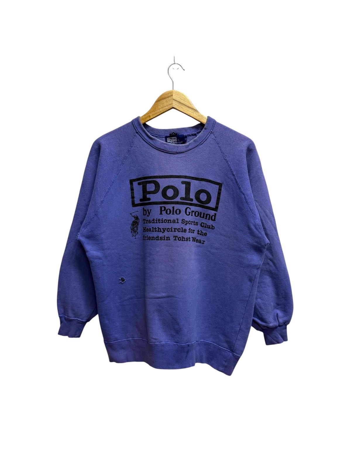 Polo Ralph Lauren Vintage 90s Polo by Polo Ground Biglogo Sweatshirt Size US S / EU 44-46 / 1 - 1 Thumbnail