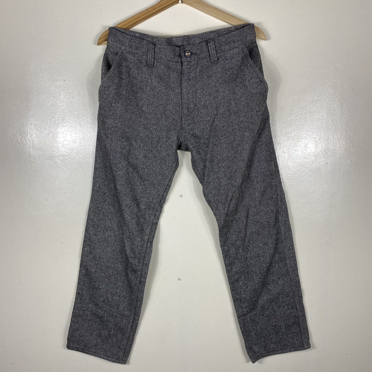 image of Journal Standard Cropped Wool Pants in Grey, Men's (Size 30)