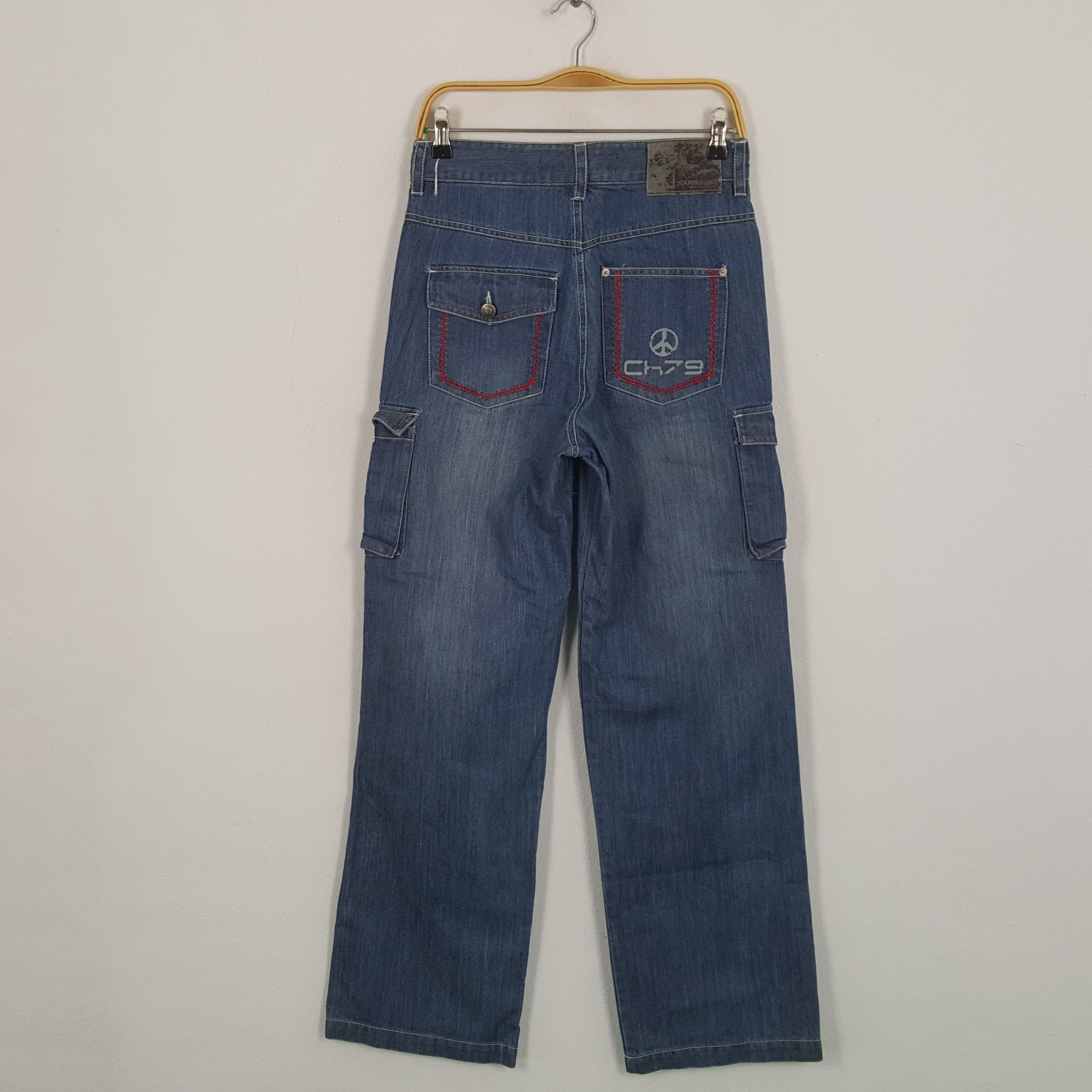 Karl Kani × Vintage Vintage KARL KANI American Streetwear Skateboard Cargo Jeans Size US 27 - 1 Thumbnail