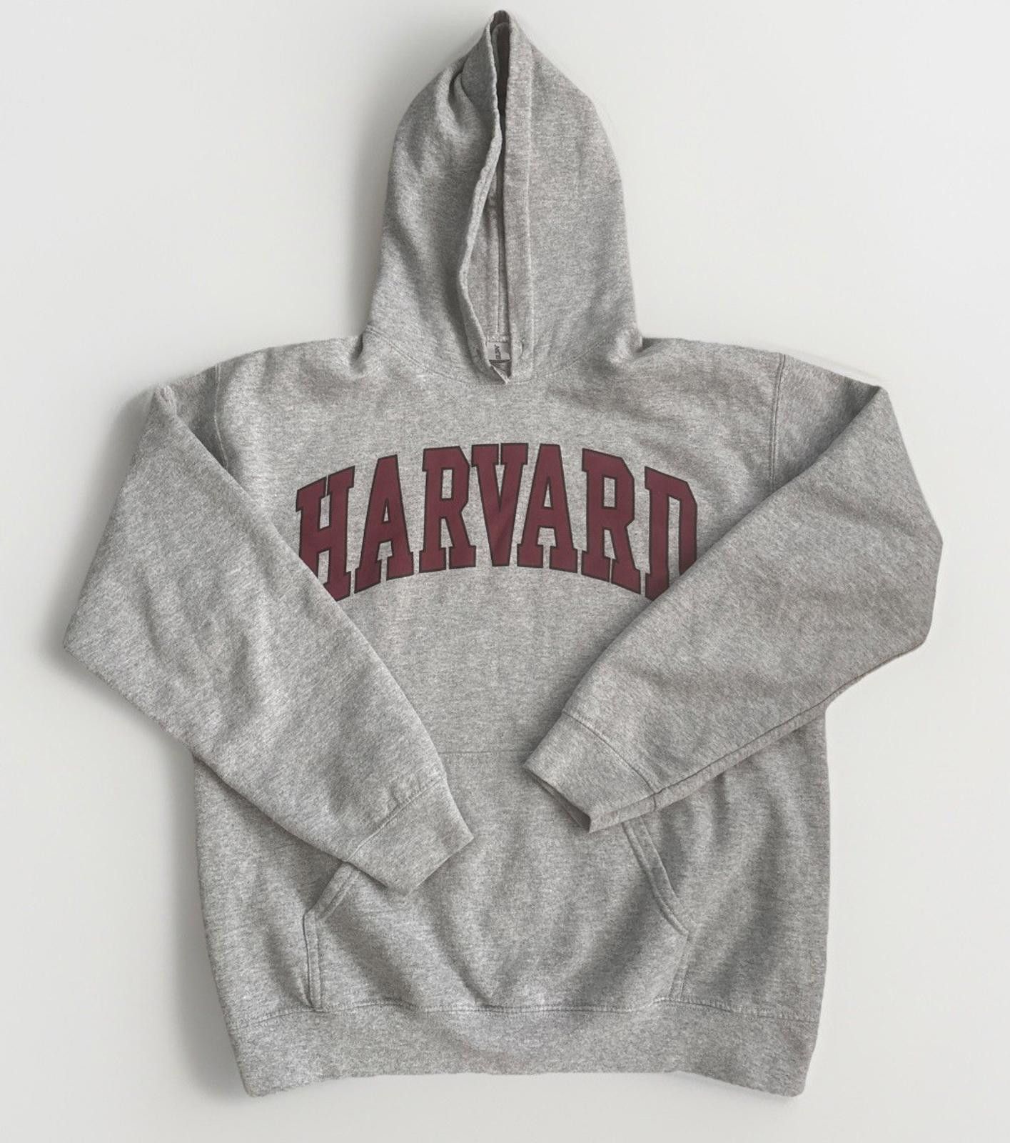 Other Harvard Crimson Sweatshirt Hoodie Mens Medium Gray Vintage Size ONE SIZE - 1 Thumbnail