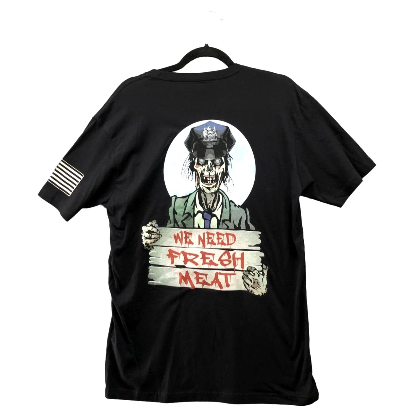 Vintage Terror On Totten Halloween T Shirt Mens L Graphic Haunted House Scary Black Size US L / EU 52-54 / 3 - 2 Thumbnail