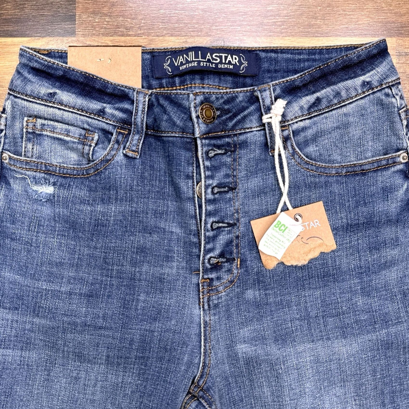 Vintage Vanilla Star High Rise Skinny Jeans Womens Juniors 3 Stretch Distressed New Size 26" / US 2 / IT 38 - 3 Thumbnail