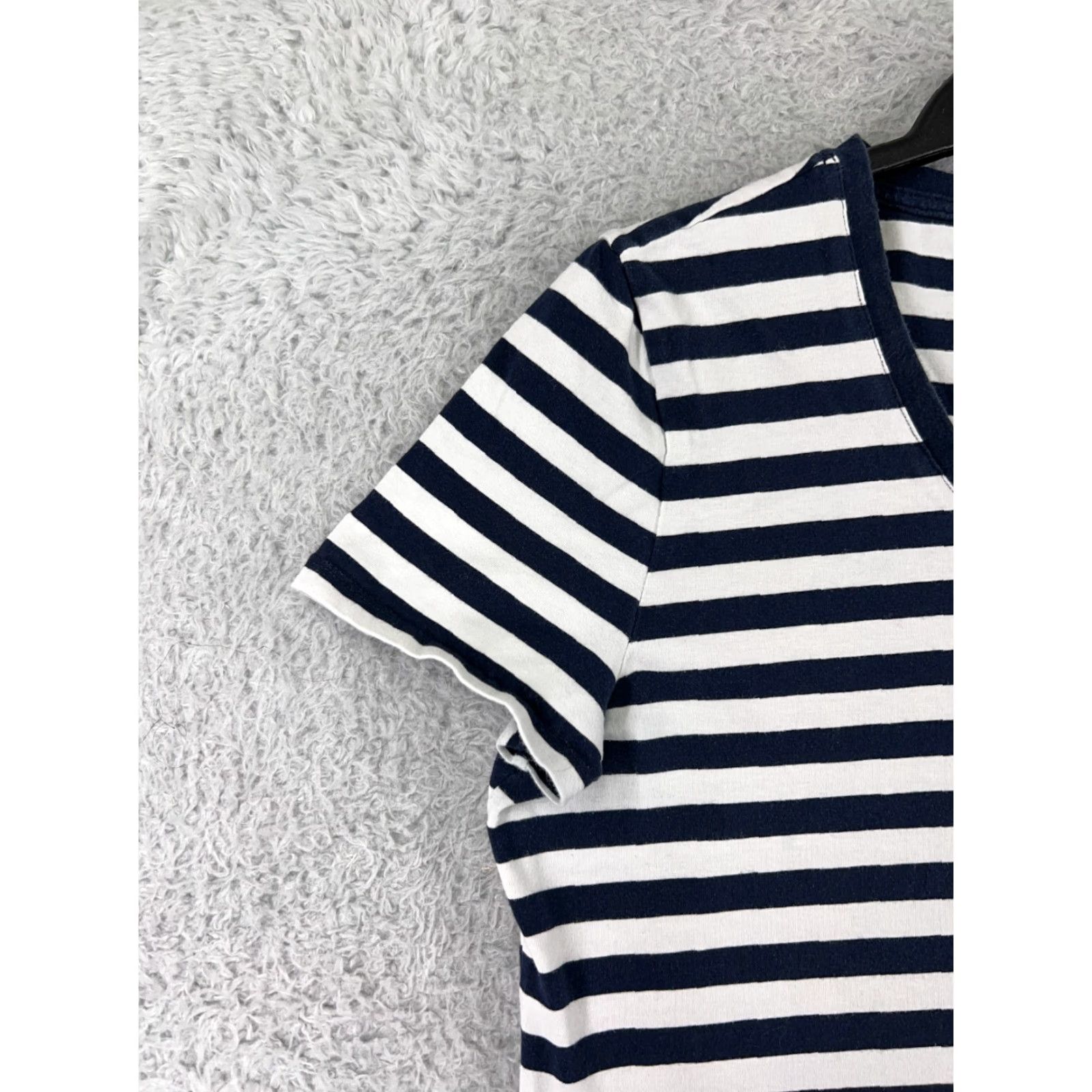 Tommy Hilfiger Tommy Hilfiger Shirt Womens Extra Large Blue Striped Petite Heart Embroidered Size XL / US 12-14 / IT 48-50 - 3 Thumbnail