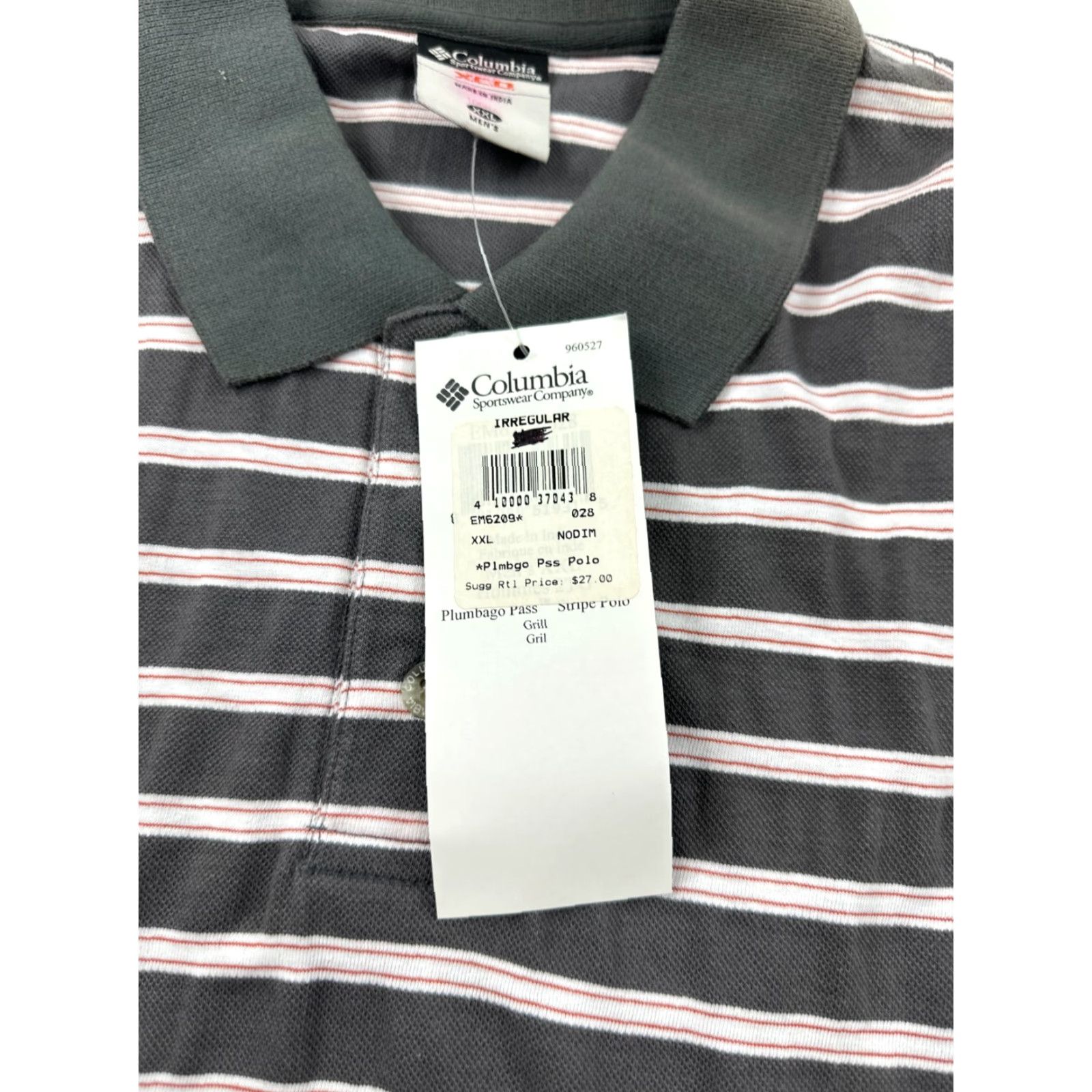Vintage Columbia Shirt Mens 2XL Black Striped Polo Golf Performance Short Sleeve Collar Shirt Size US XXL / EU 58 / 5 - 4 Thumbnail