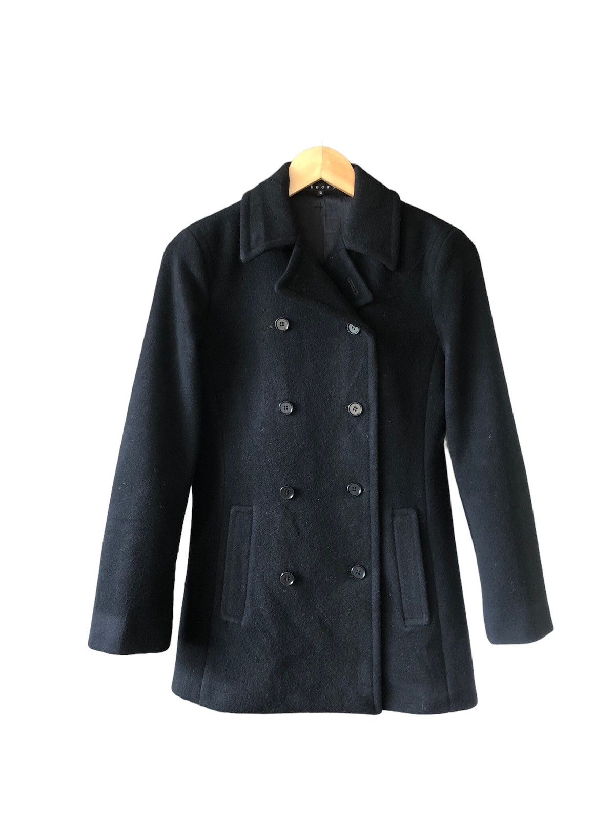 Theory 🏴 Theory Wool Blend Double Breasted Peacoat Size XS / US 0-2 / IT 36-38 - 1 Thumbnail