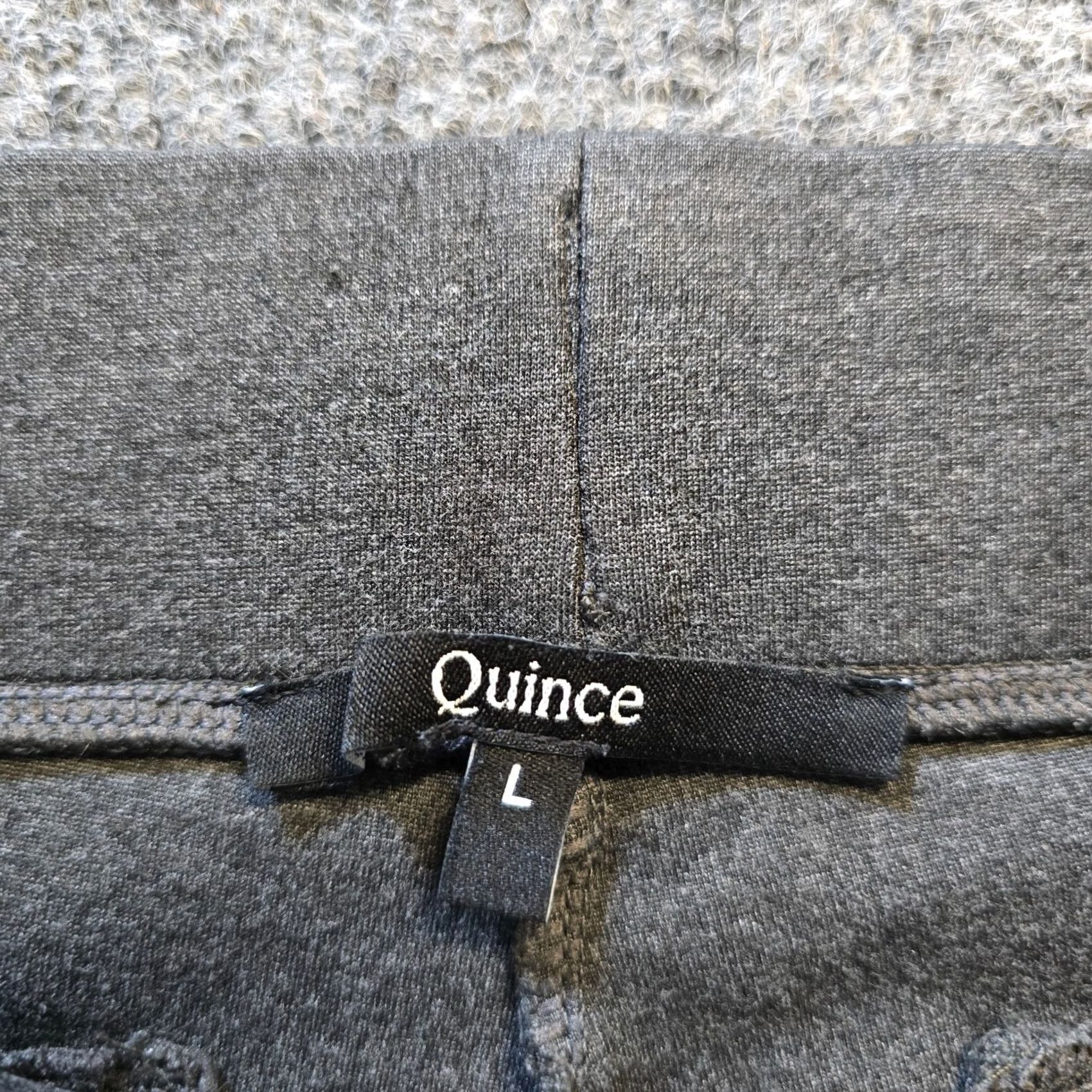 Quince Quince Pants Womens Size Large Gray Ultra Stretch Ponte Kick Flare Crop Capsule Pants Size 36" / US 14 / IT 50 - 4 Thumbnail