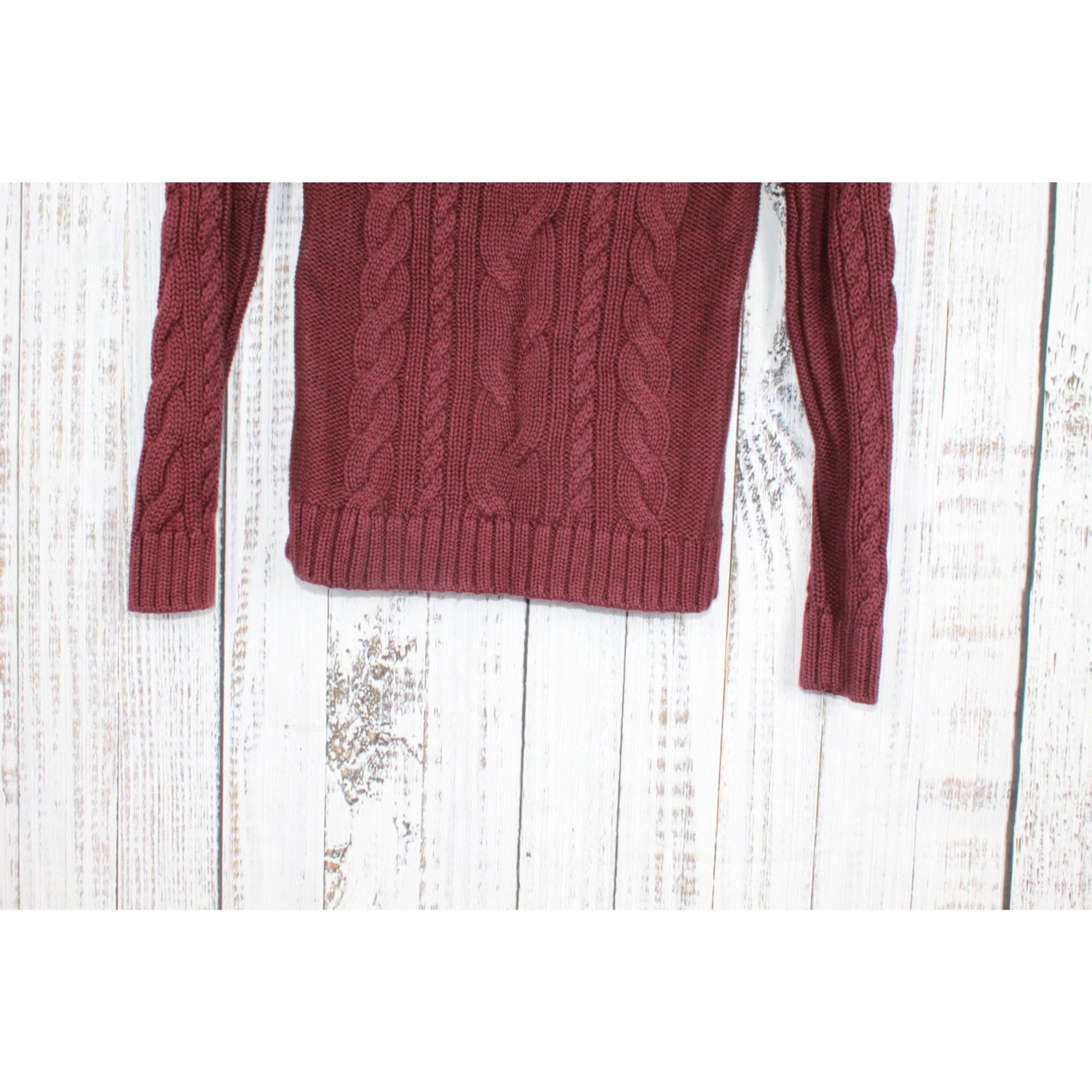 L.L. Bean LL Bean Womens Double L Cable Zip Cardigan Size XS / US 0-2 / IT 36-38 - 7 Thumbnail