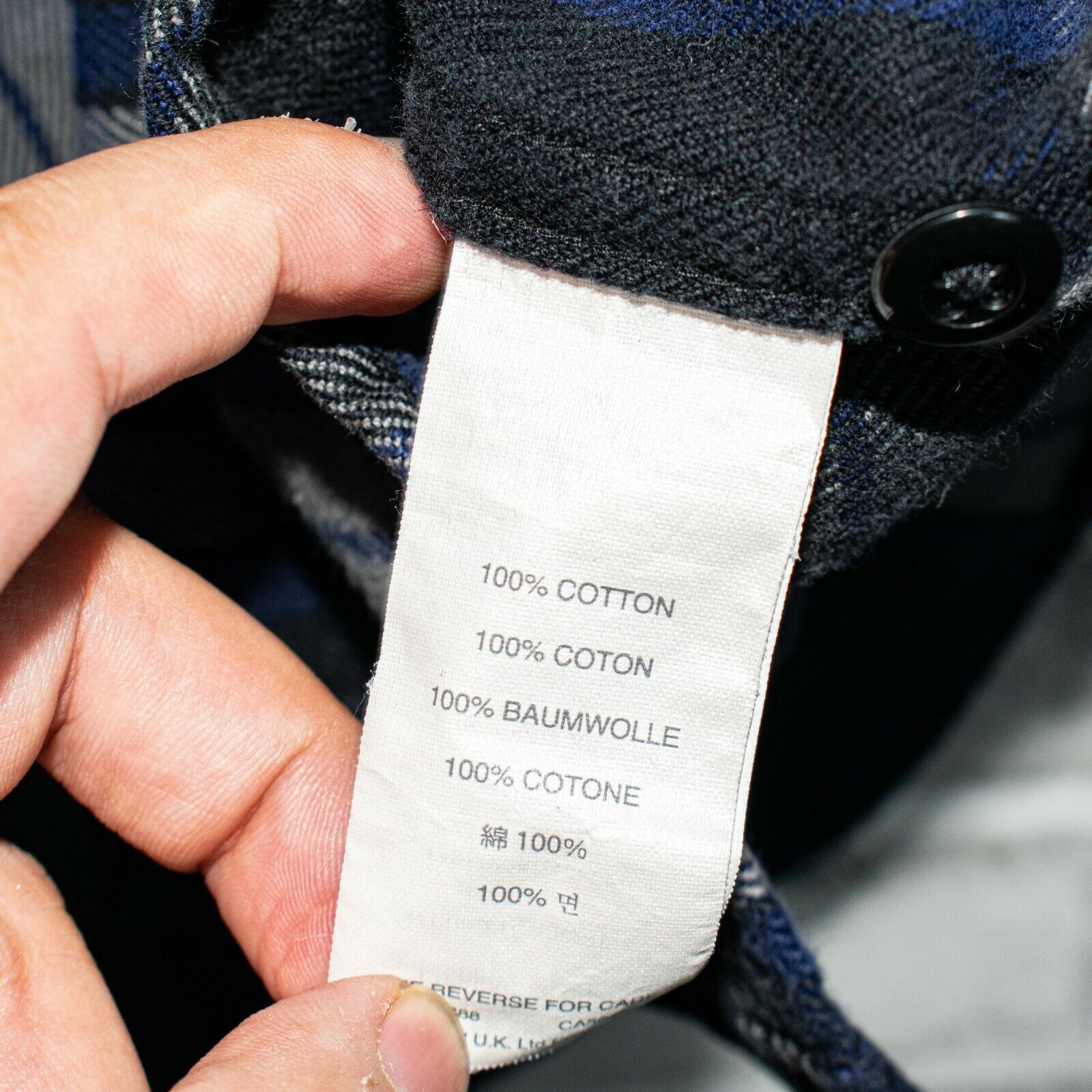 Wallace & Barnes Wallace & Barnes Button up Flannel Shirt Gray Blue Plaid Size US S / EU 44-46 / 1 - 7 Thumbnail