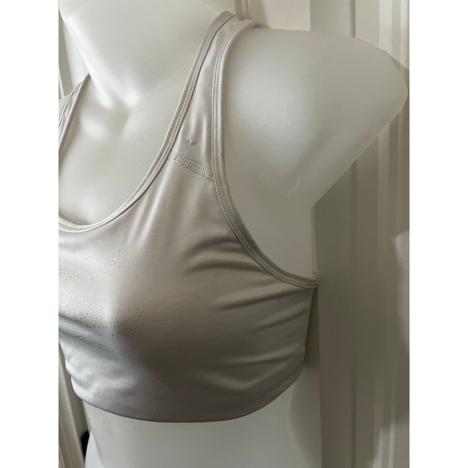 Nike Dri-Fit Women’s White Sports Bra Racerback cut Athletic S Size S / US 4 / IT 40 - 6 Thumbnail