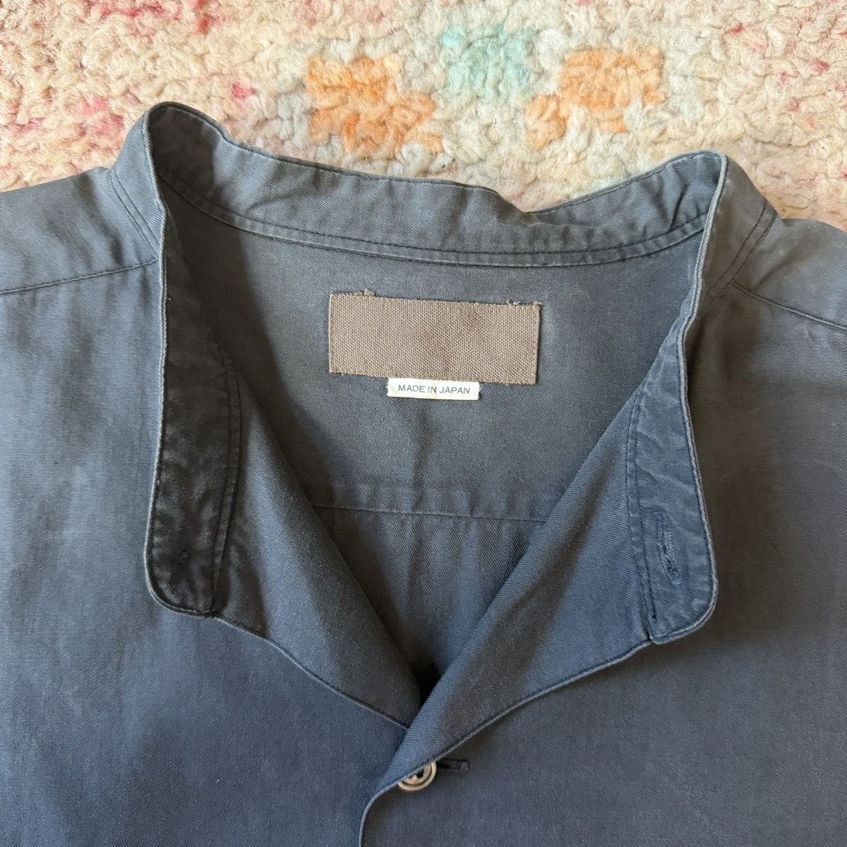 Yohji Yamamoto Archive 1990s Yohji Yamamoto Pour Homme Band Collar Shirt Size US L / EU 52-54 / 3 - 3 Thumbnail