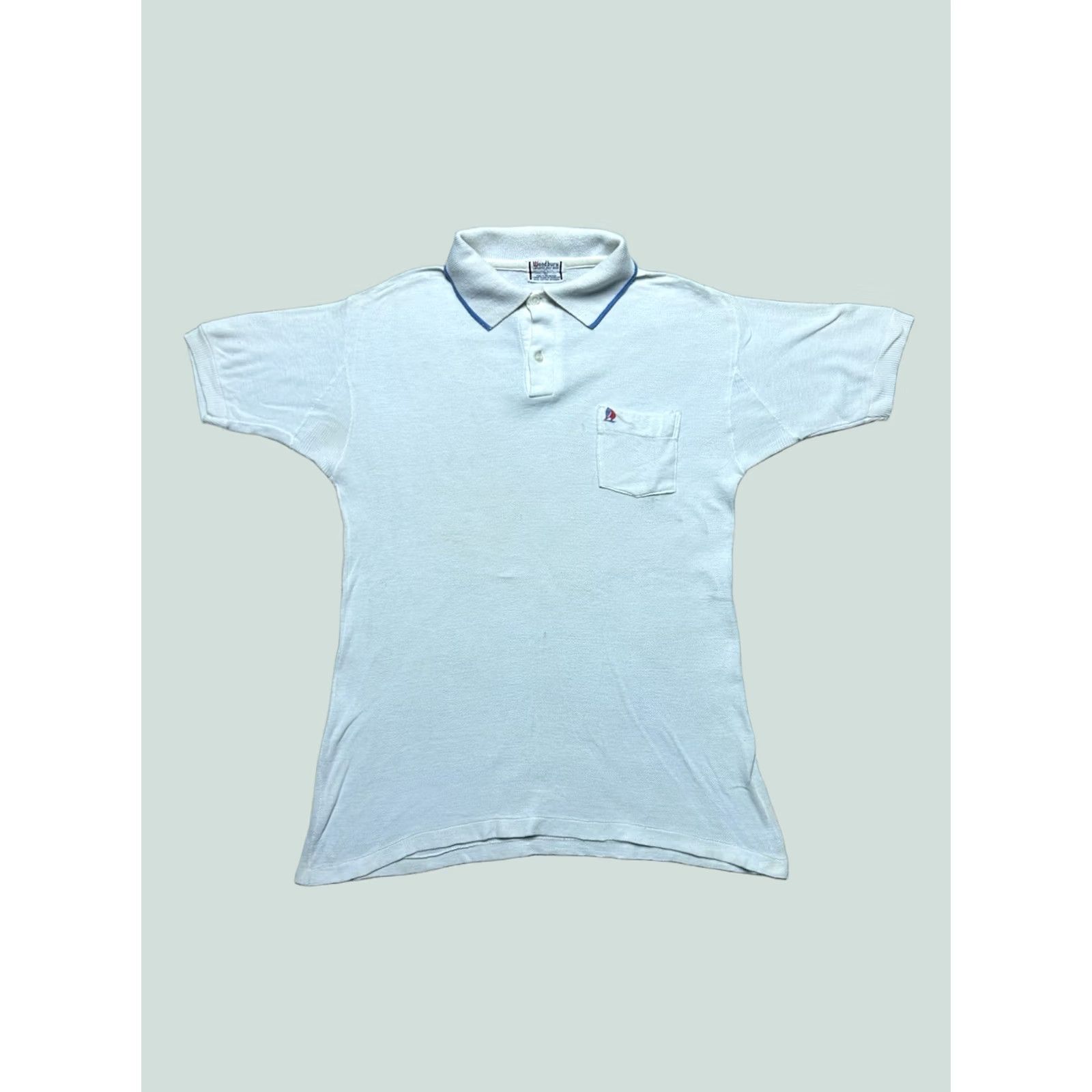 Vintage VINTAGE 60s Polo Shirt Cotton Knit White Golf Yacht Men’s Large Size US L / EU 52-54 / 3 - 1 Thumbnail