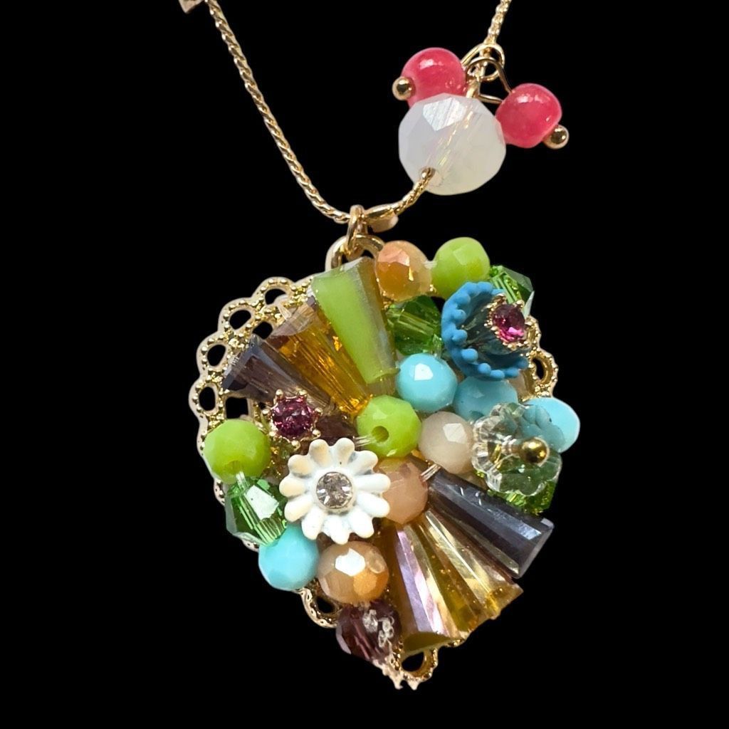 Betsey Johnson BETSY JOHNSON Jewelry Gold Pjnk Blue Green Sequin Rhinestone Size ONE SIZE - 9 Thumbnail
