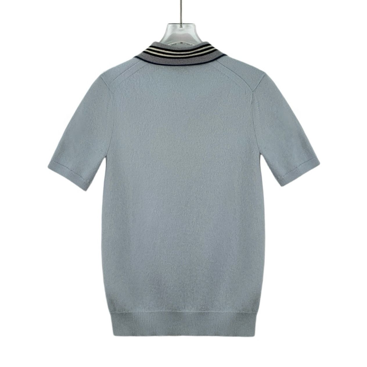 Burberry Burberry Knit Top Blue Striped Wool Logo Tee (Size S) Size S / US 4 / IT 40 - 7 Thumbnail