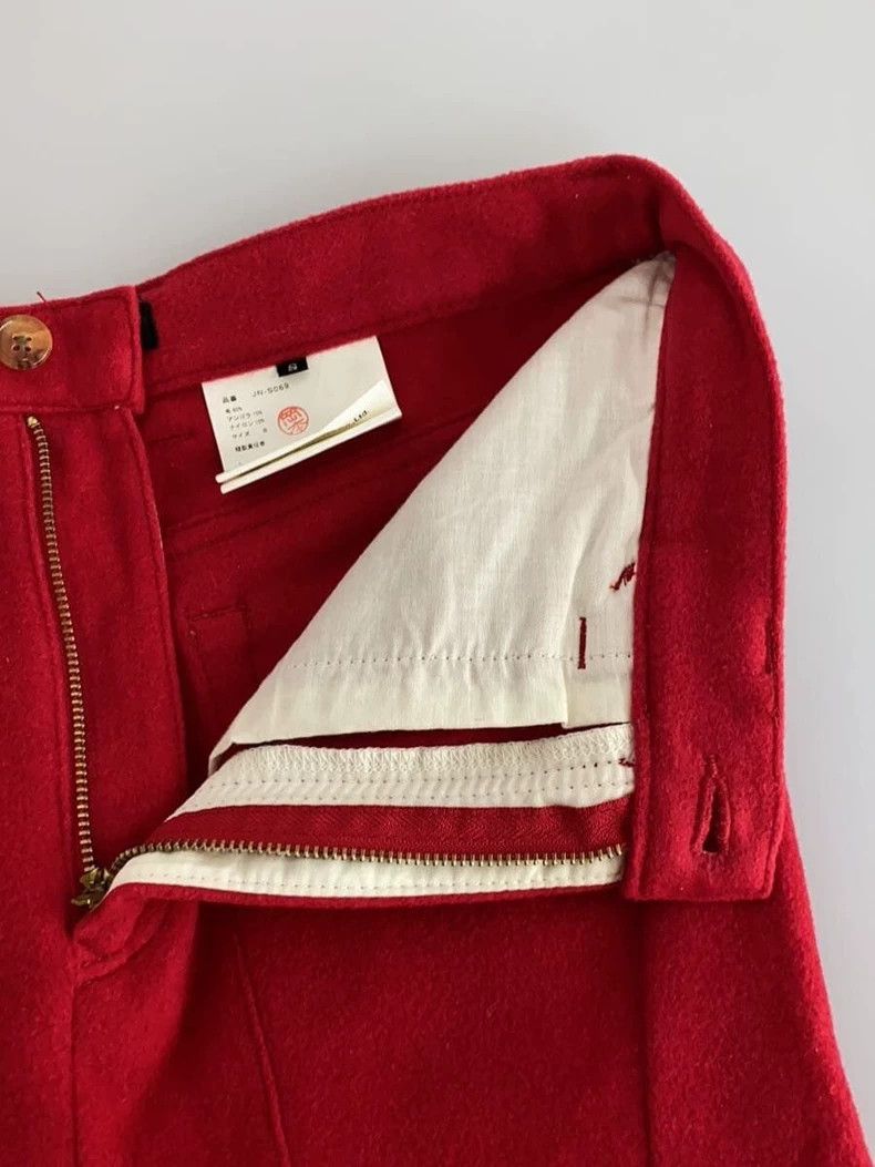Comme des Garcons Comme Des Garcons size S Red deformed cropped pants Size 24" / US 00 / IT 34 - 3 Thumbnail