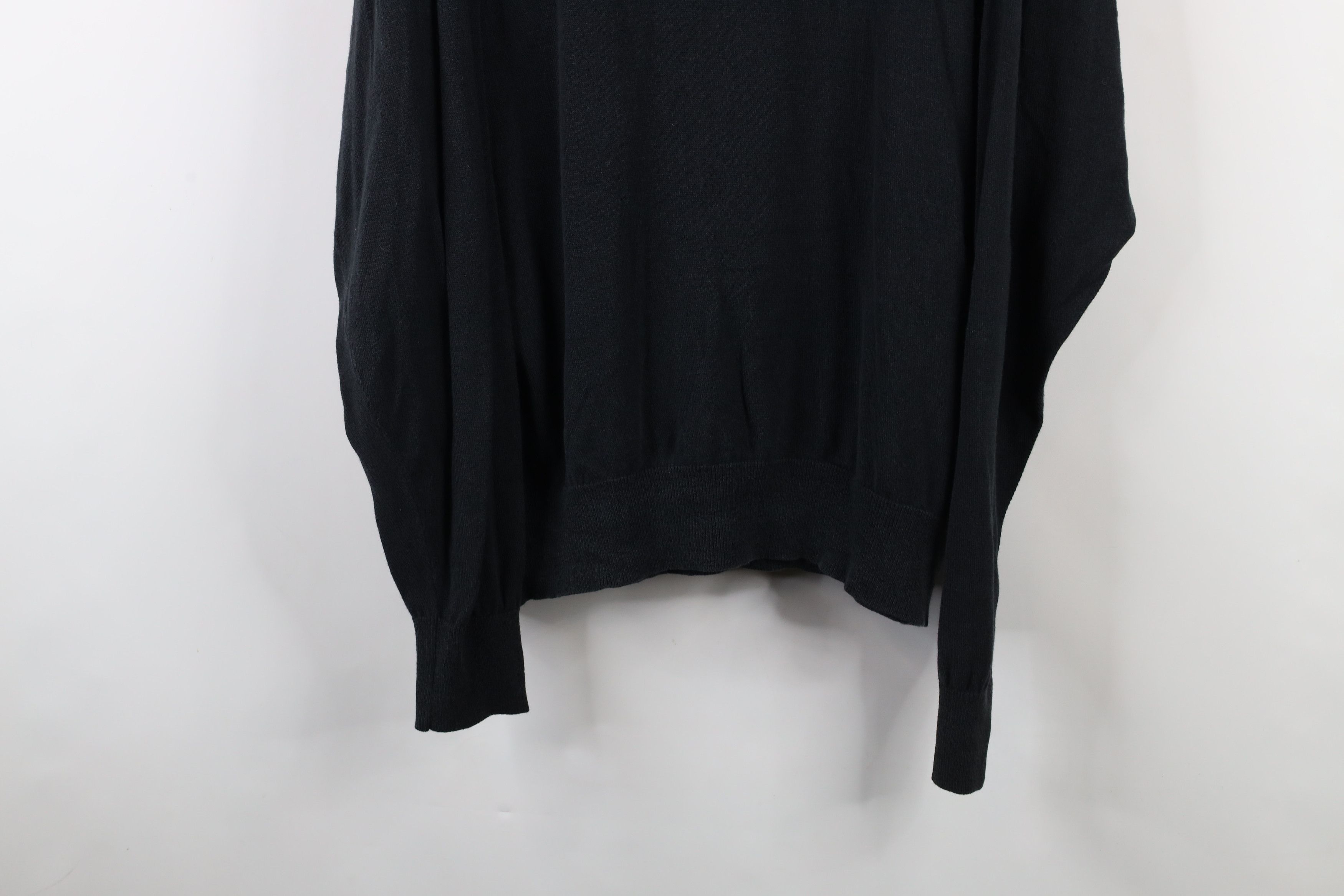 Vintage Vintage 90s Streetwear Silk Blend Mock Neck Sweater Black Size US XXL / EU 58 / 5 - 3 Thumbnail