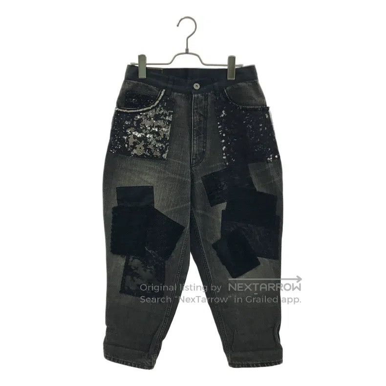 Junya Watanabe Junya Watanabe size XS Patchwork Leather Denim Pants Size US 27 - 1 Thumbnail