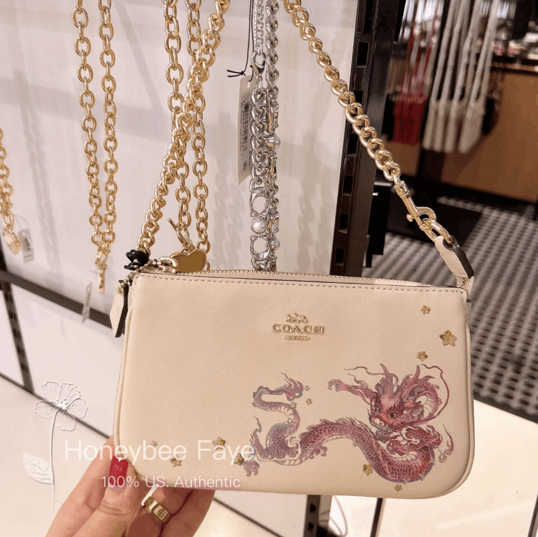 Coach New Year Nolita 19 With Chain And Dragon CQ072 Size ONE SIZE - 1 Thumbnail