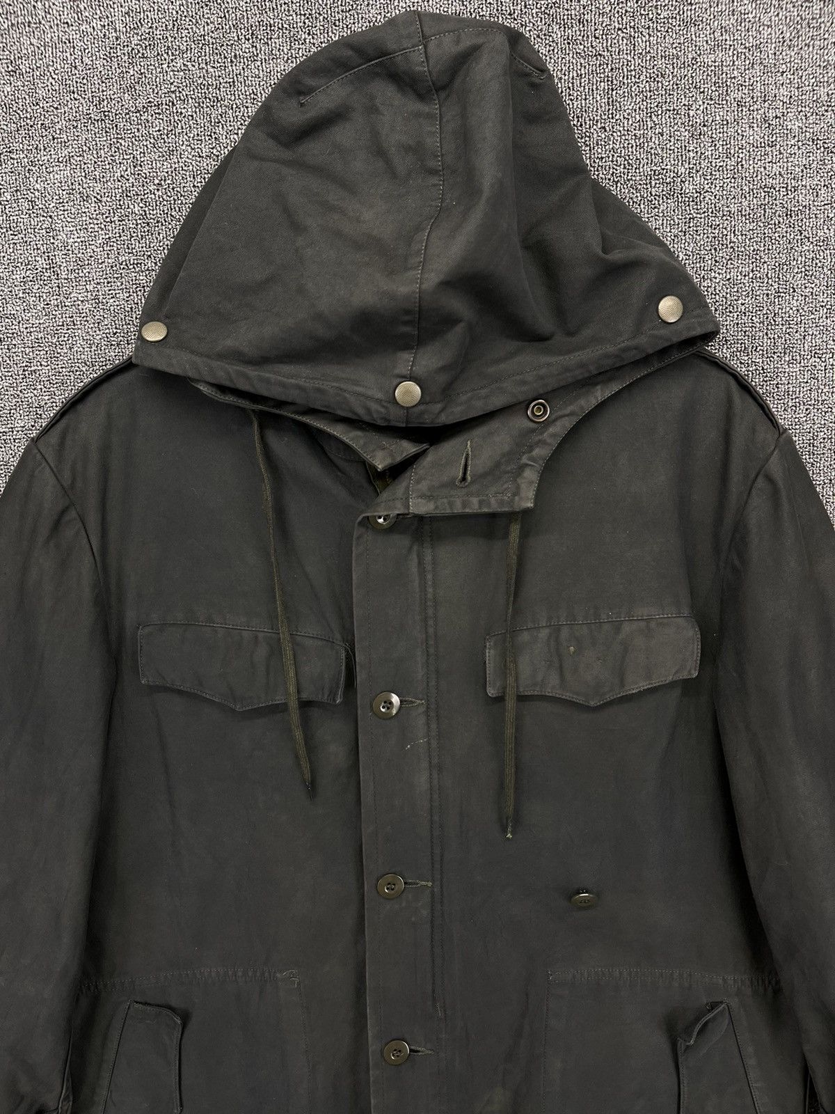 Vintage Vintage 90s Humme GMBH Military Army Hooded Jacket Size US L / EU 52-54 / 3 - 7 Thumbnail