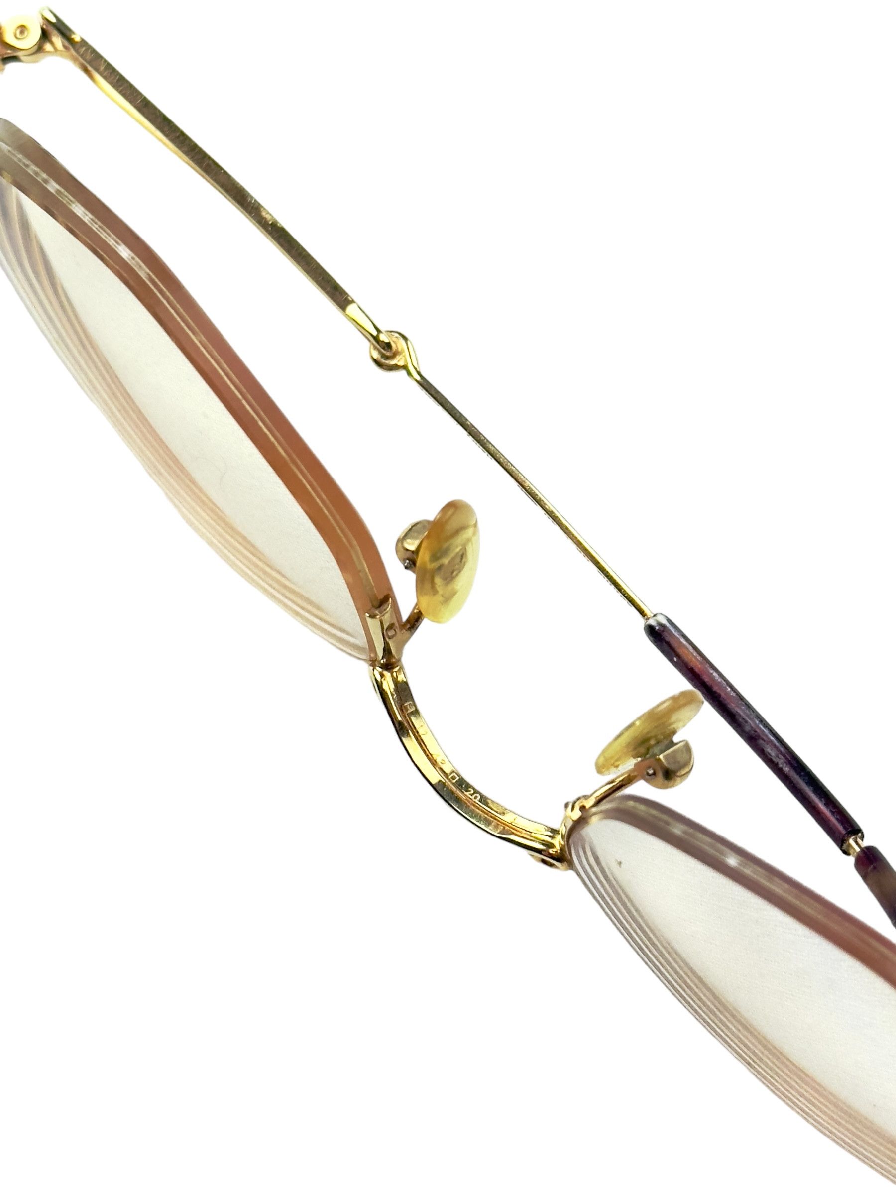 Vintage Gold Plated Henry Jullien Feriale Double OR glasses Size ONE SIZE - 8 Thumbnail