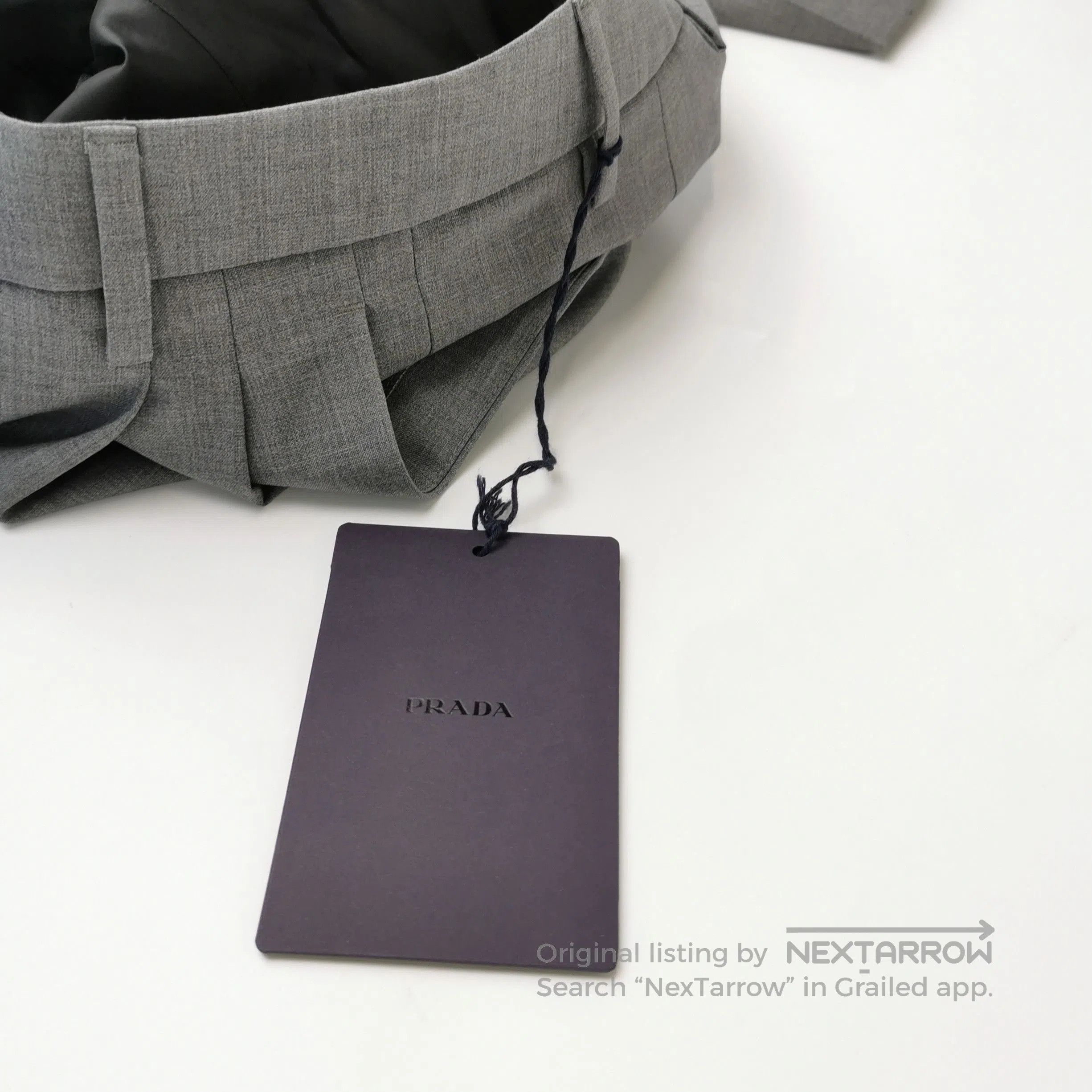Prada Prada Gray Wool Trousers Size 36 . Size 22" - 3 Thumbnail