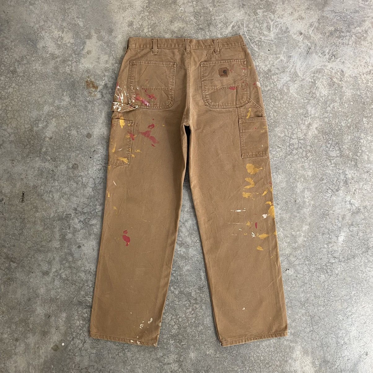 Carhartt Vintage Carhartt Tan Splatter Painter Workwear Pants Size US 33 - 14 Thumbnail