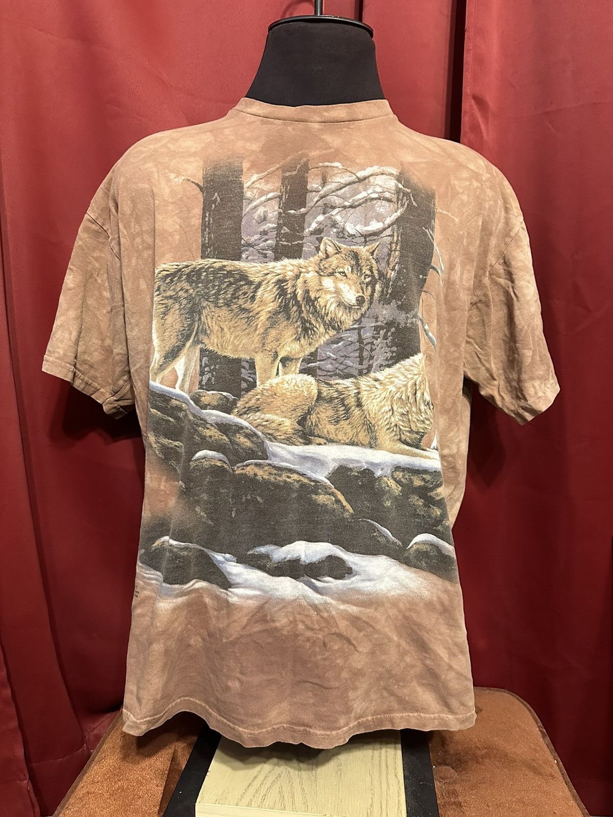 The Mountain × Vintage Vintage The Mountain Wolf Shirt Y2K Tie Dye Animal Tee Grail Size US XL / EU 56 / 4 - 1 Thumbnail