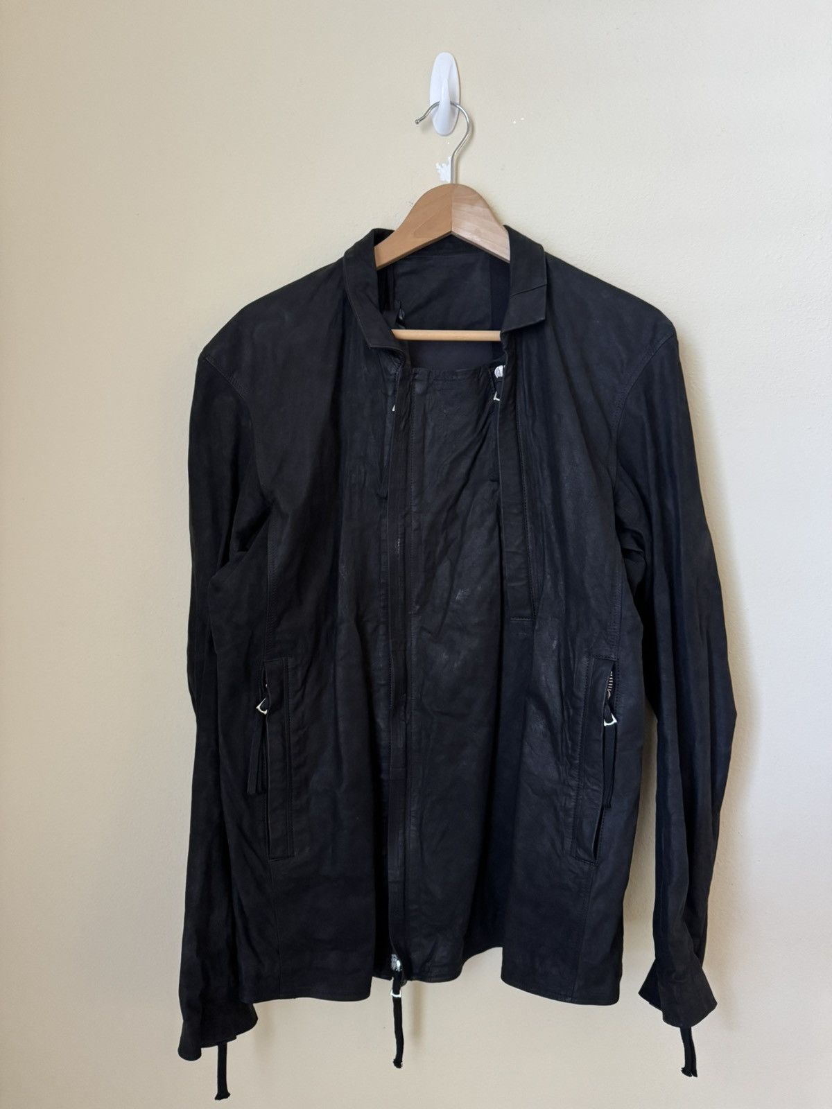 Boris Bidjan Saberi Boris Bidjan Saberi J5 Leather Jacket Black XL Size US XL / EU 56 / 4 - 4 Thumbnail