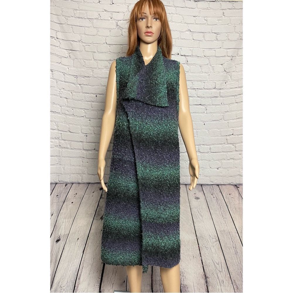 Chicos Chico's Washed Stripe Rowan Vest Size 2 US L Size L / US 10 / IT 46 - 2 Thumbnail