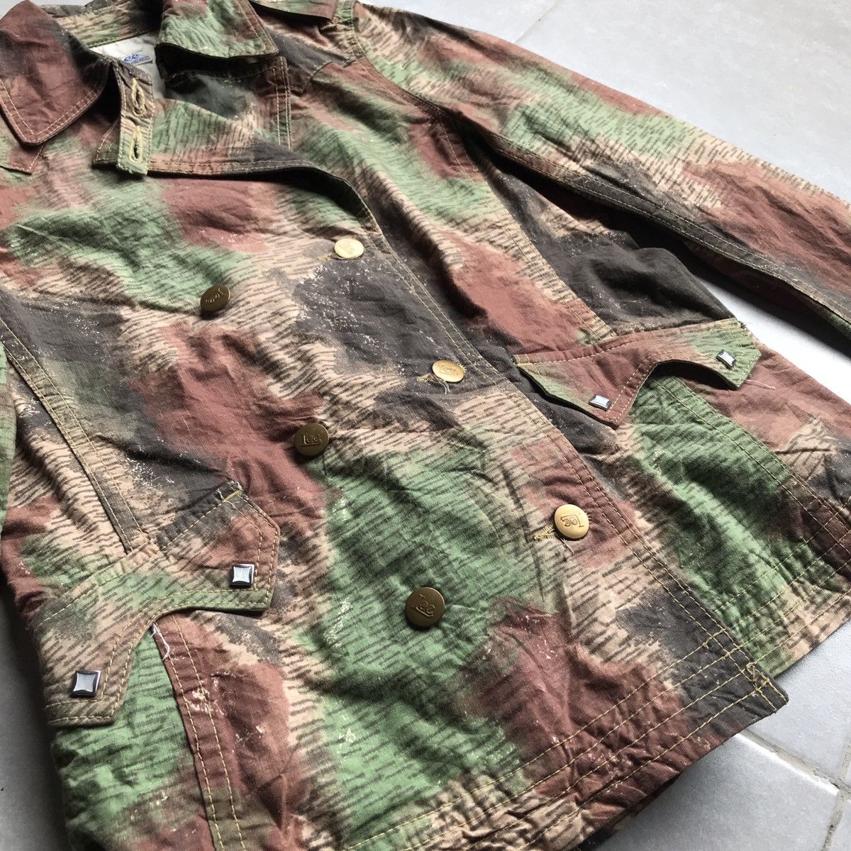 Lee × Vintage Vintage LEE SAMMLER double breasted camo jacket Size S / US 4 / IT 40 - 3 Thumbnail