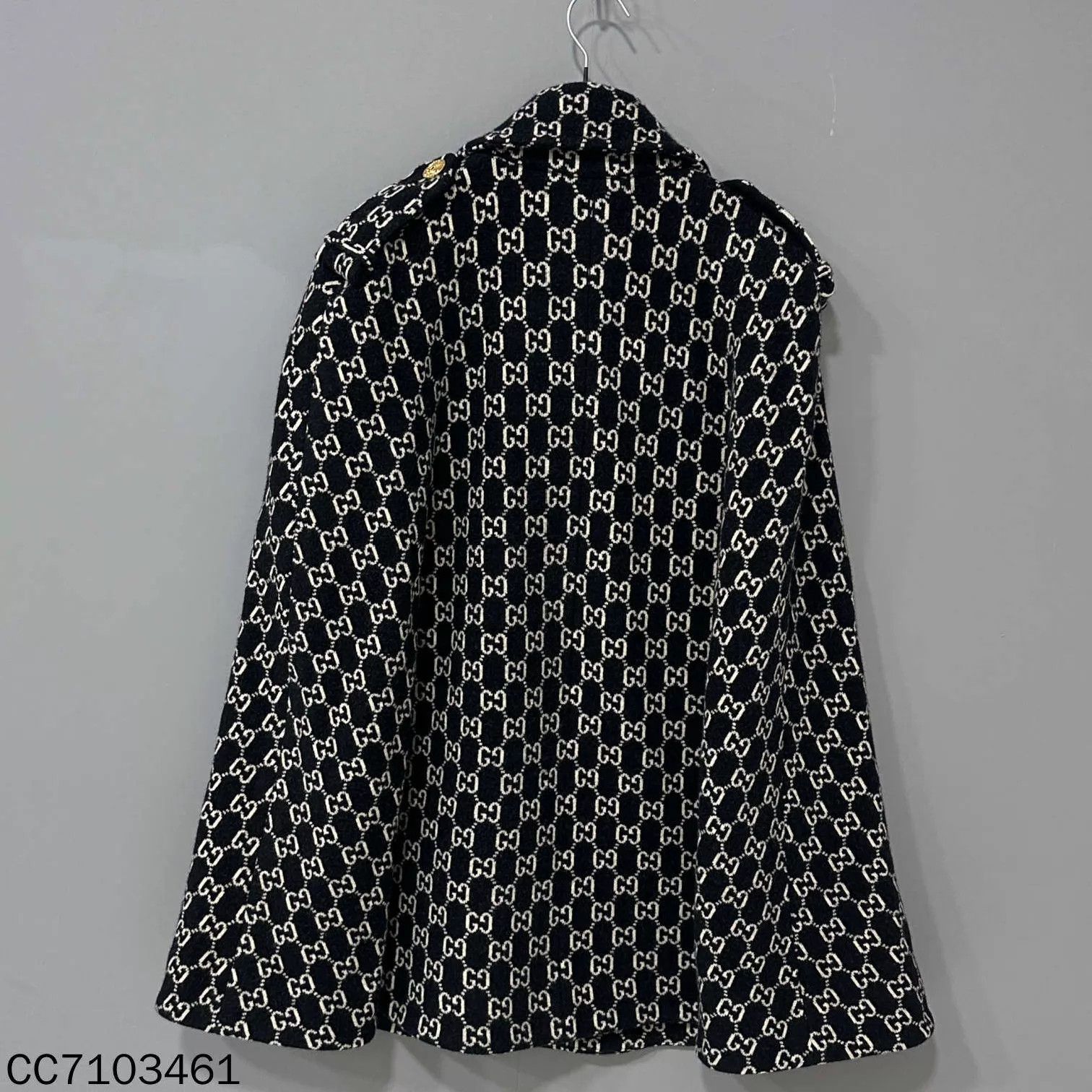 Gucci GUCCI all over print gold button draped shawl coat L Size L / US 10 / IT 46 - 3 Thumbnail