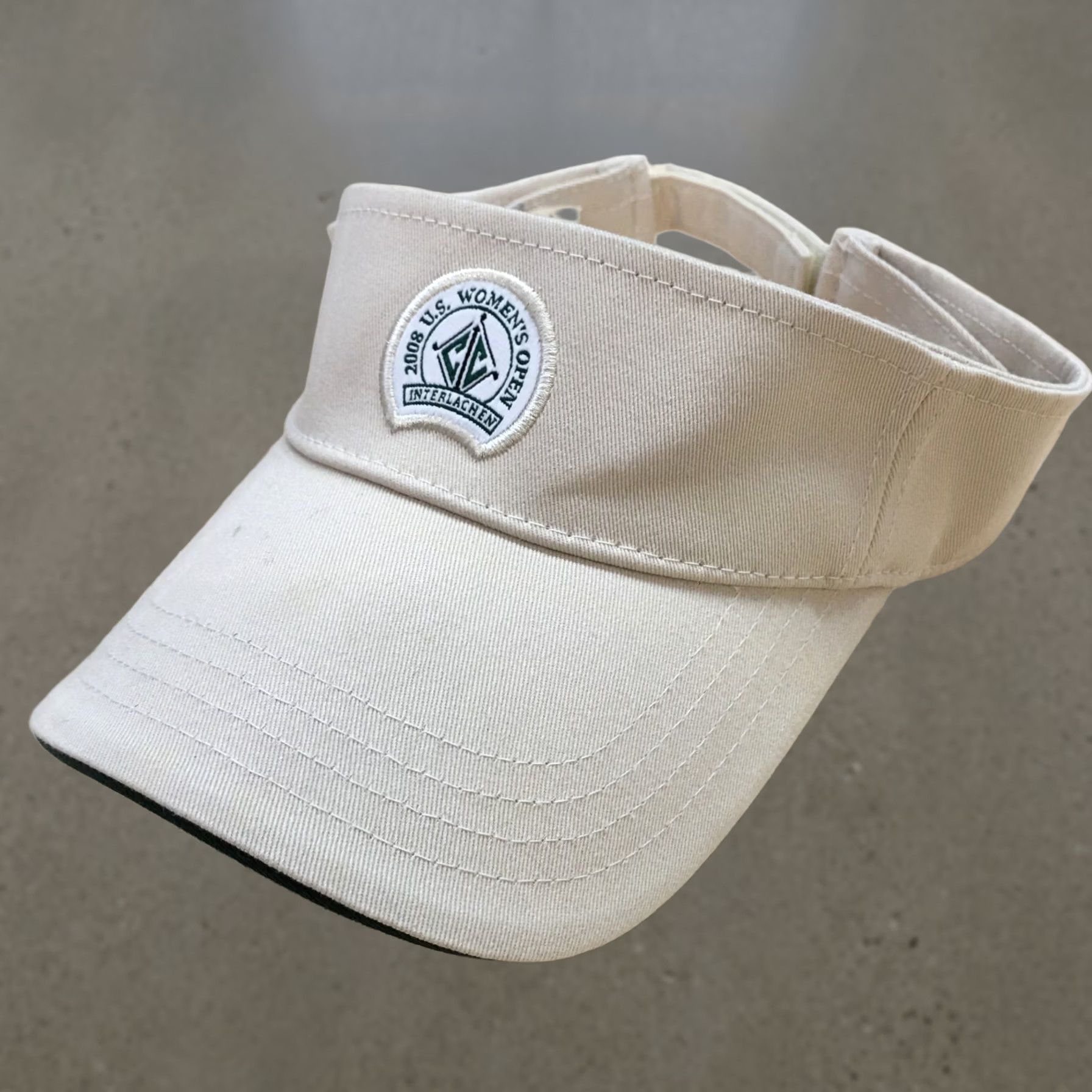 Imperial Imperial Visor Hat Women Beige One Size Embroidered Logo Curved Brim Size ONE SIZE - 1 Thumbnail