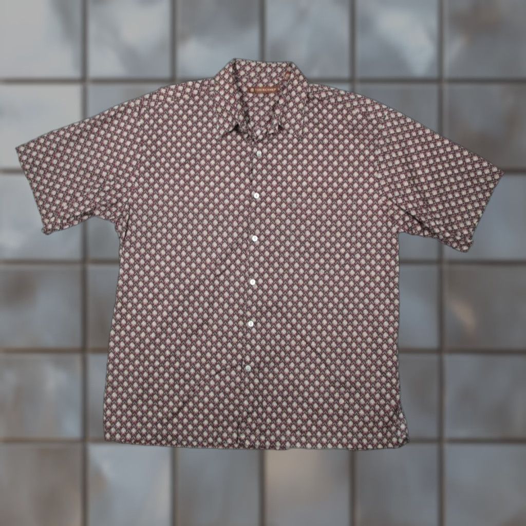 Tori Richard Tori Richard Shirt Mens Large Red Button-Up Cotton Lawn Hawaiian Made in USA Size US L / EU 52-54 / 3 - 1 Thumbnail