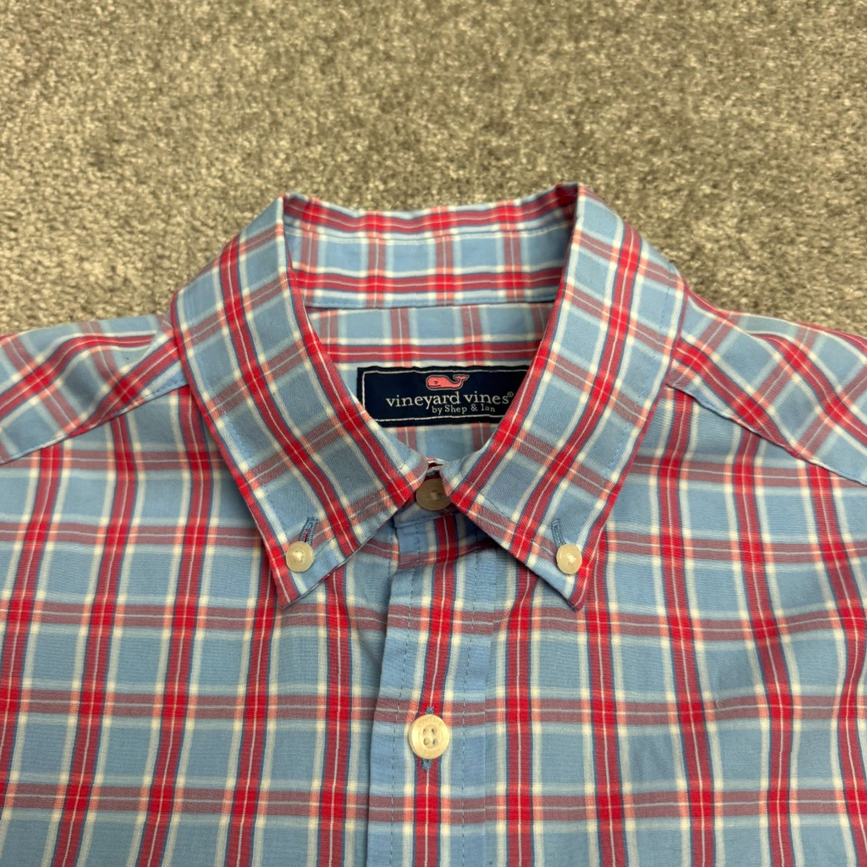Vineyard Vines Vineyard Vines Plaid Button-Down Shirt Mens Small Blue Red Long Sleeve Cotton Shirt Size US S / EU 44-46 / 1 - 3 Thumbnail