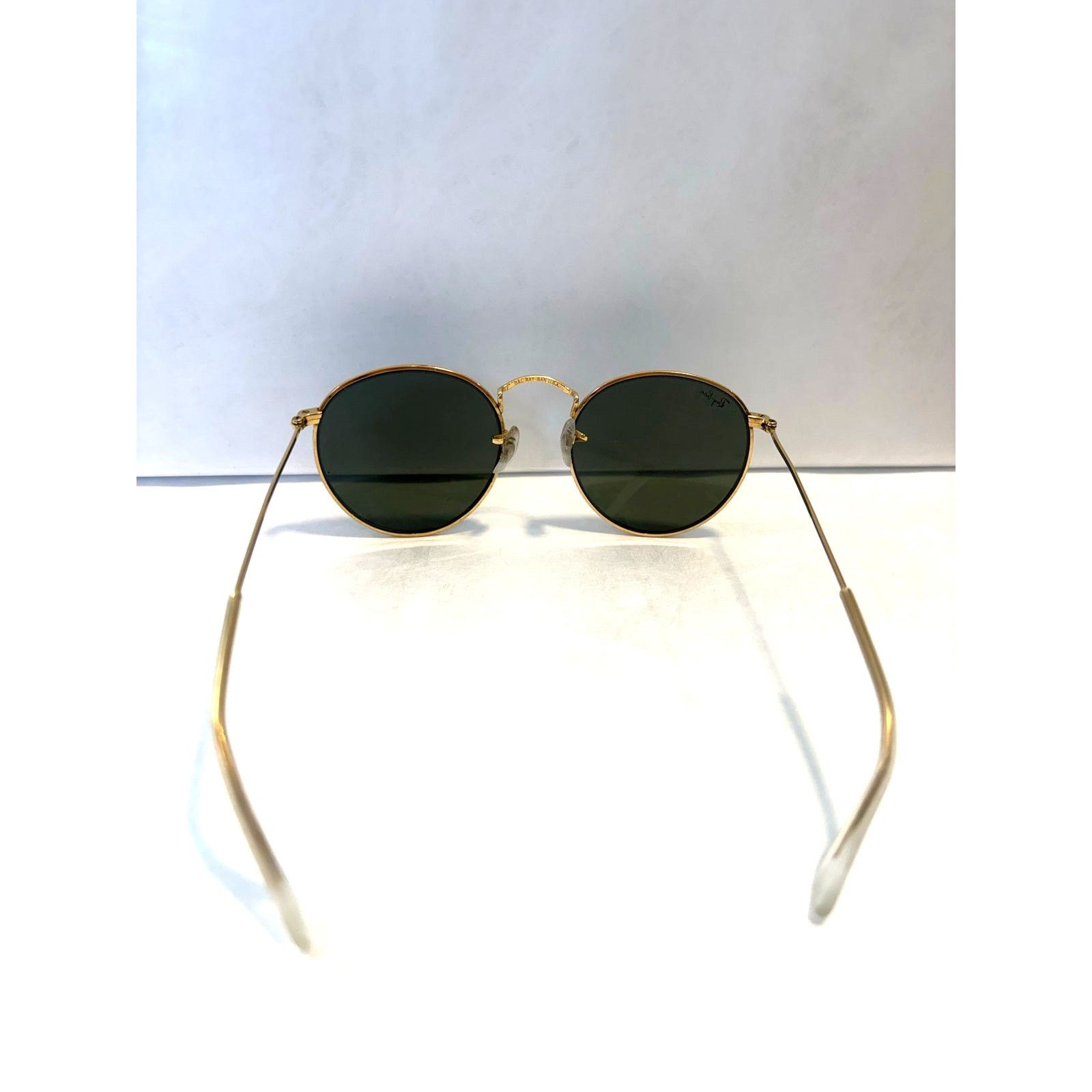RayBan B&L Ray-Ban VTG Gold Round Metal Sunglasses G-15 Green 50mm Size ONE SIZE - 5 Thumbnail