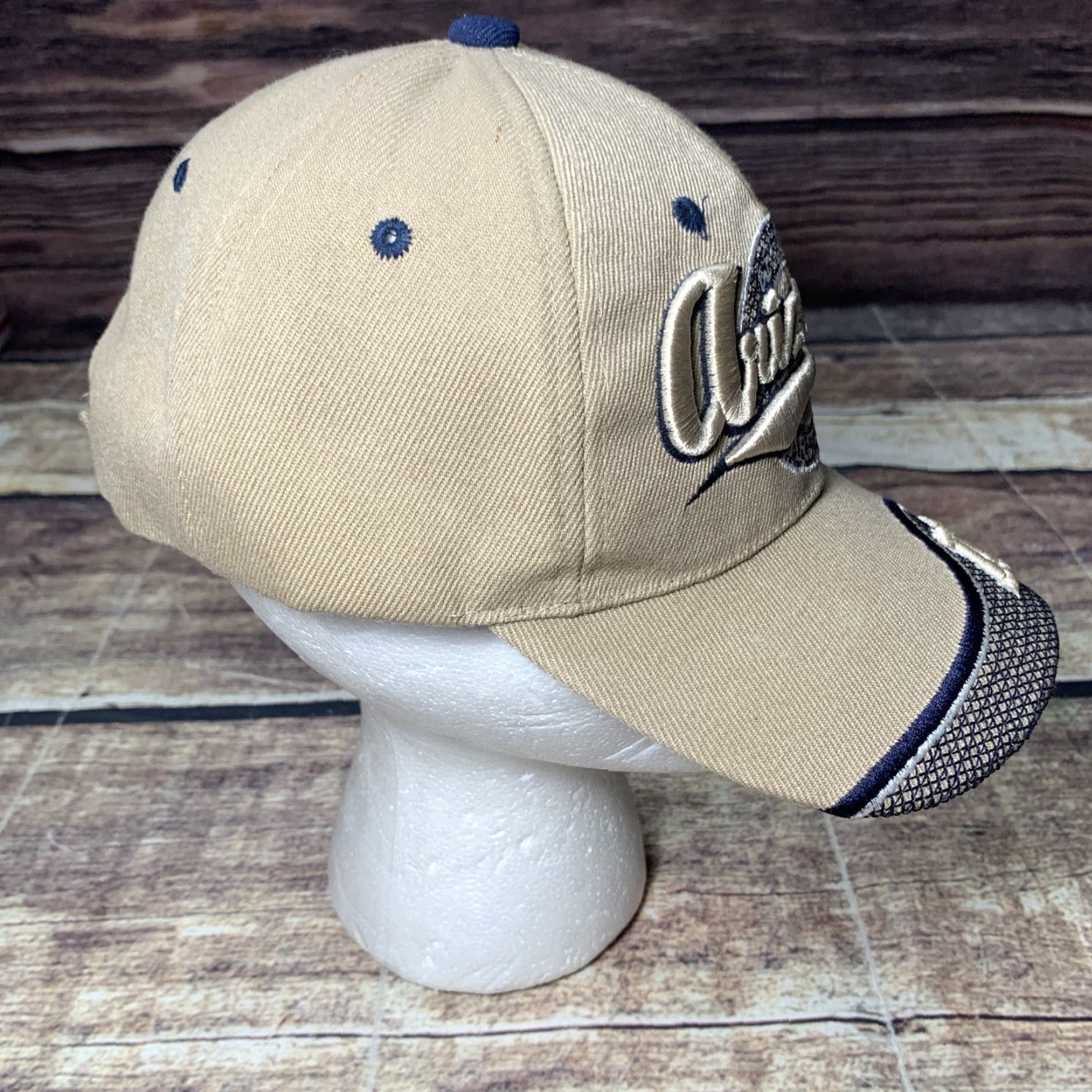 Vintage Arizona Cap Hat Tan Raised Letters Embroidered Hook Loop Adjustable Mens One Size Brown Baseball Cap Size ONE SIZE - 4 Thumbnail