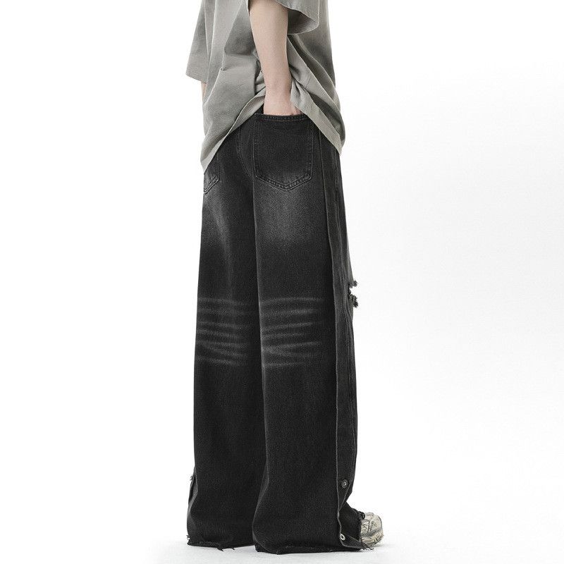 Japanese Brand × Jean Retro loose straight leg wide leg jeans Size US 30 / EU 46 - 3 Thumbnail