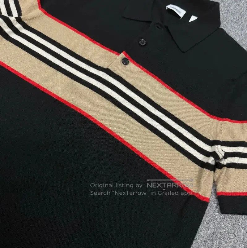 Burberry Burberry Multicolor Cashmere Polo Shirt. Size US M / EU 48-50 / 2 - 3 Thumbnail