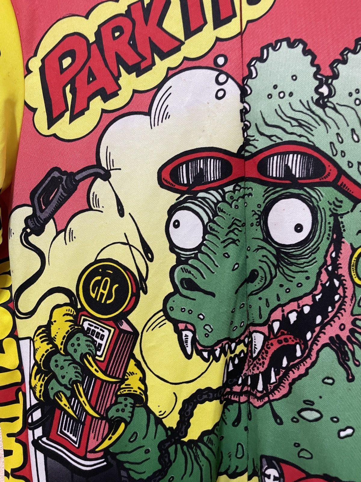 PEARL iZUMi Vintage Pearl Izumi Cycling Jersey Pop-Art Godzilla Slim-fit Size US M / EU 48-50 / 2 - 5 Thumbnail
