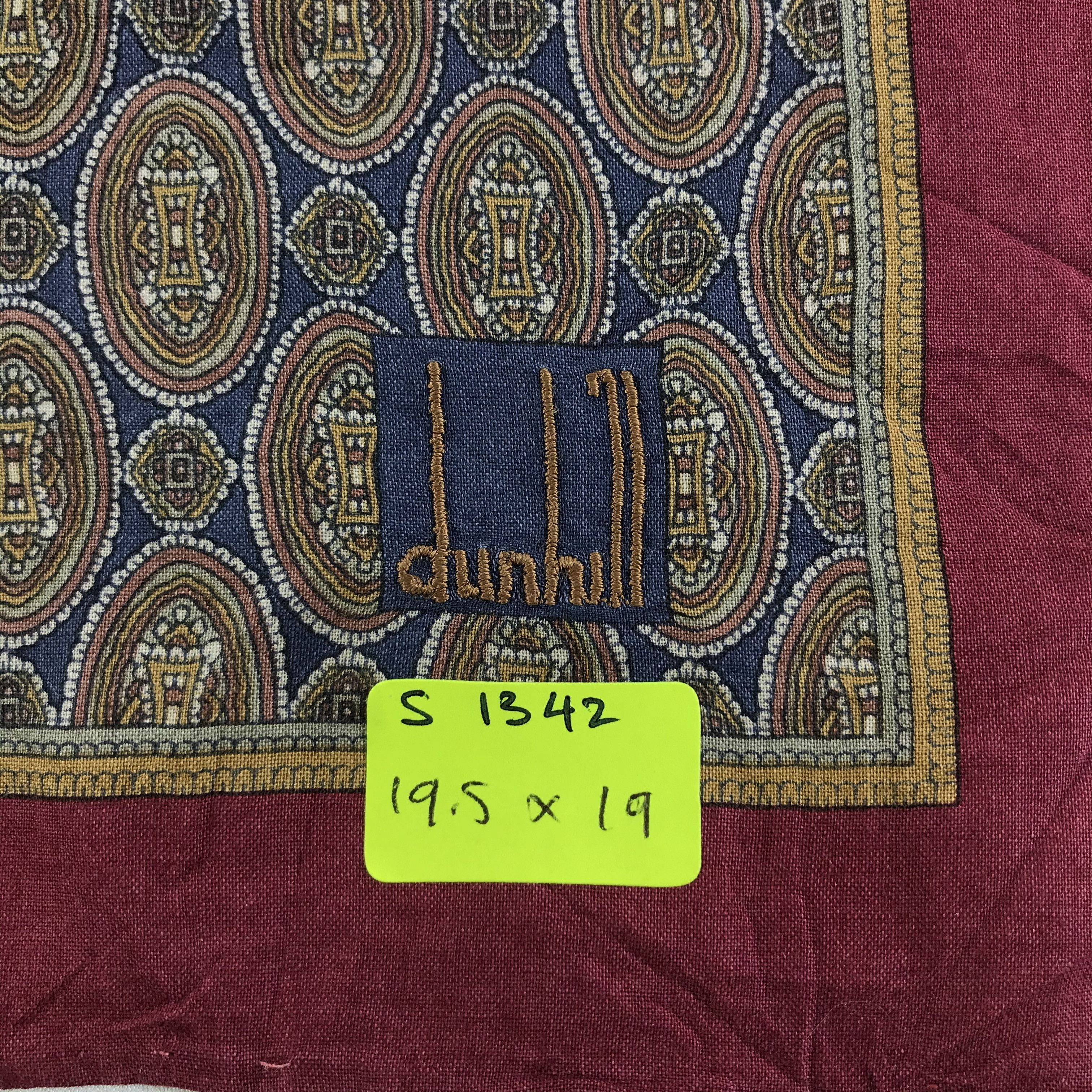 Alfred Dunhill × Vintage Dunhill Bandana / Handkerchief / Neckerchief - S1342 Size ONE SIZE - 5 Thumbnail