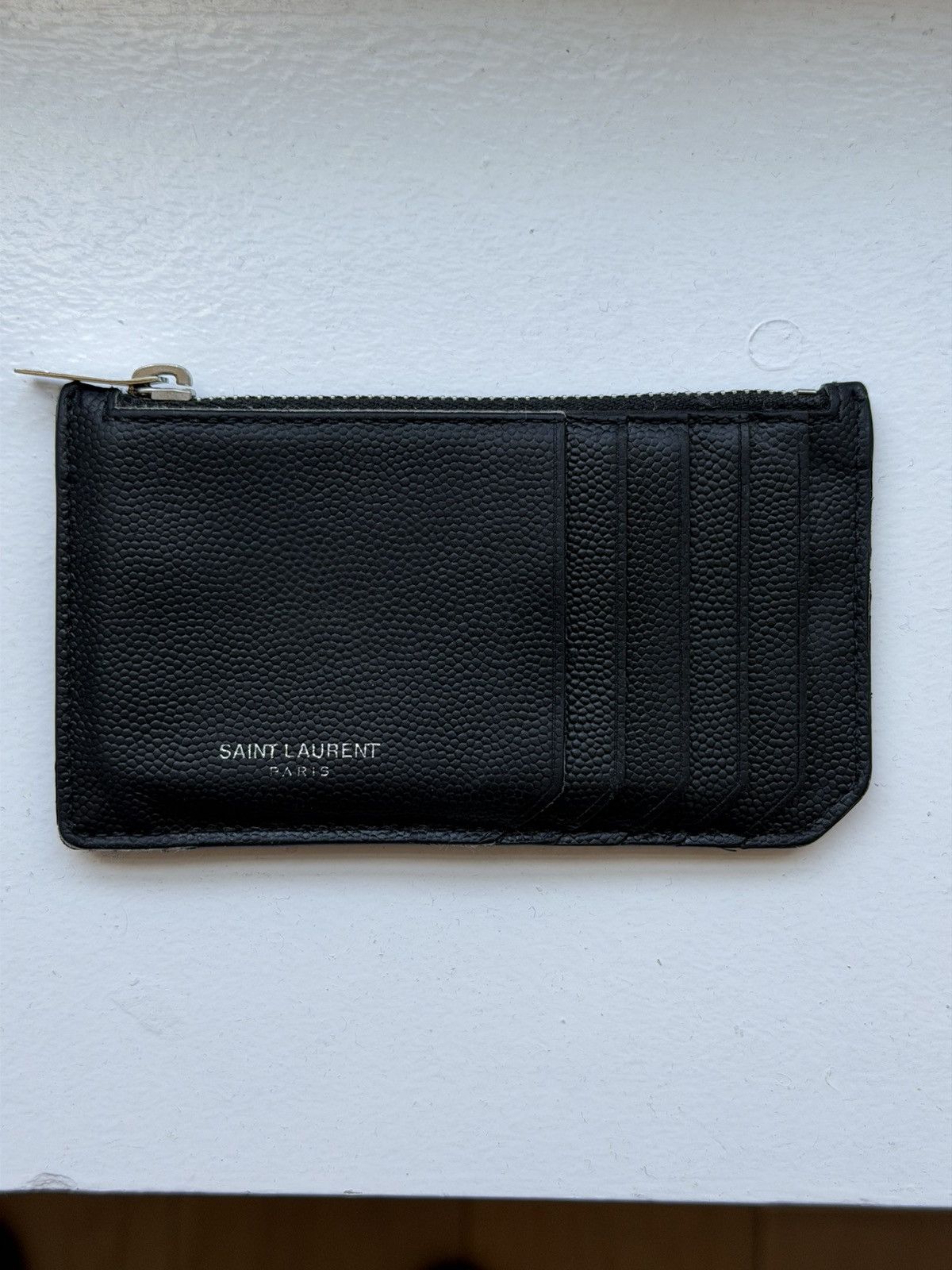 Saint Laurent Paris Saint Laurent Paris Fragment Zip Card Case - Black Size ONE SIZE - 1 Thumbnail