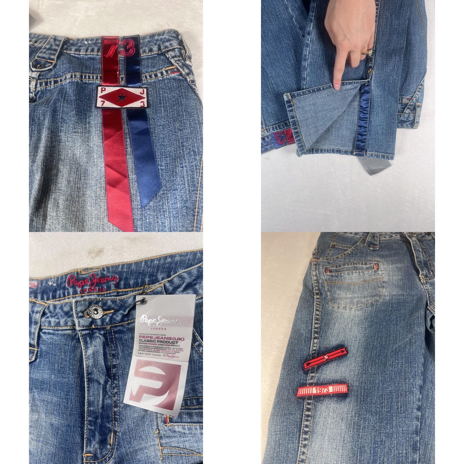 Pepe Jeans Pepe Jeans Carly Jeans Womens 31 Blue Medium Wash Low Rise Straight Ankle Zip Jeans Size 24" / US 00 / IT 34 - 8 Thumbnail