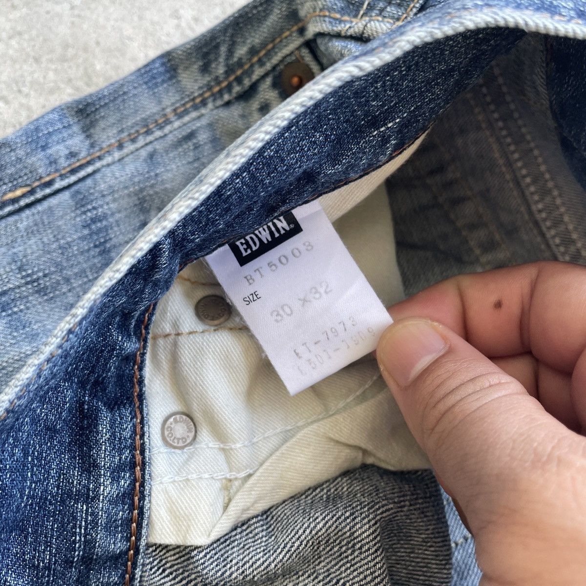 Edwin Vintage Edwin 503 Distressed Jeans Faded Denim Pants W32 Size US 32 / EU 48 - 8 Thumbnail