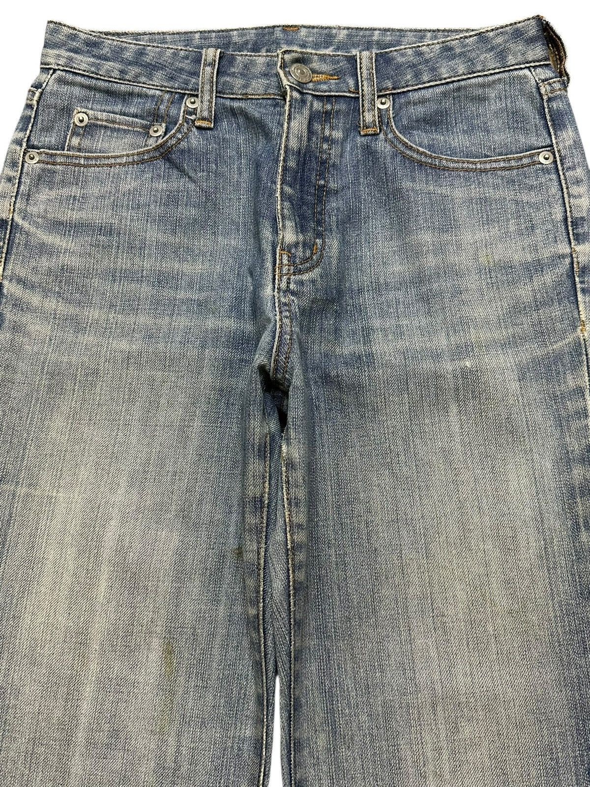Uniqlo Vintage Japanese Uniqlo Faded Wash Whisker Wide Leg Flare Size US 27 - 3 Thumbnail