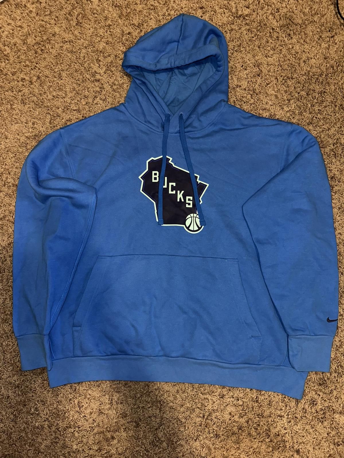 Nike Nike Men’s NBA Milwaukee Bucks City Edition Fleece Essential Hoodie Size US XXL / EU 58 / 5 - 1 Thumbnail