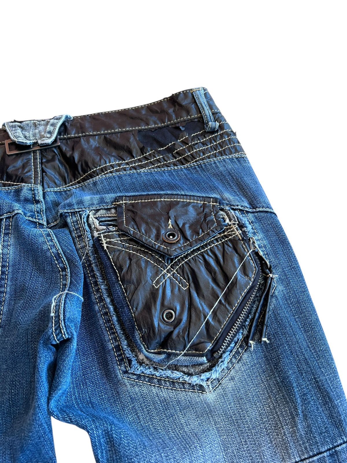 PPFM Vintage PPFM Stitching Bondage Punk Jean Size US 31 - 16 Thumbnail