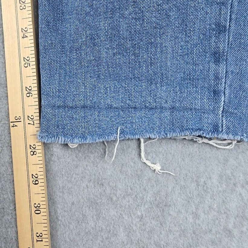 Old Navy Old Navy 12 Curvy OG Straight Jeans Raw Hem Distressed Size 34" / US 12 / IT 48 - 14 Thumbnail