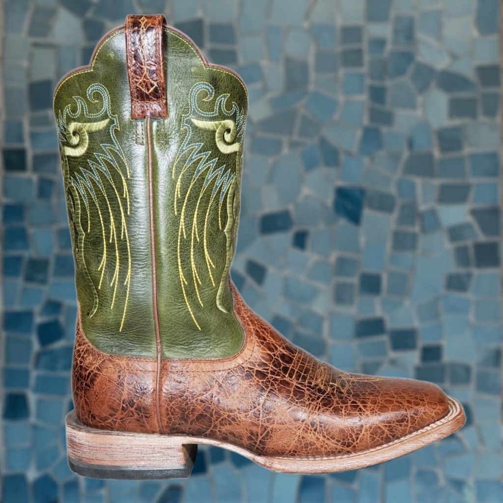 Ariat Ariat Mesteno Broad Square Toe Western Boots Men US 8.5 EE Adobe Clay / Lime Green Brown Leather Square Toe Boots Mens Western Shoes Boots Size US 9 / EU 42 - 1 Thumbnail